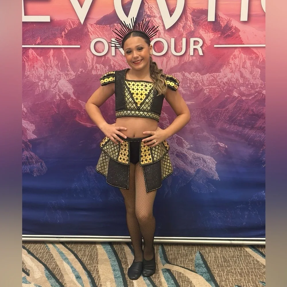 Black and Gold Dance Costume - Queen of Aragon